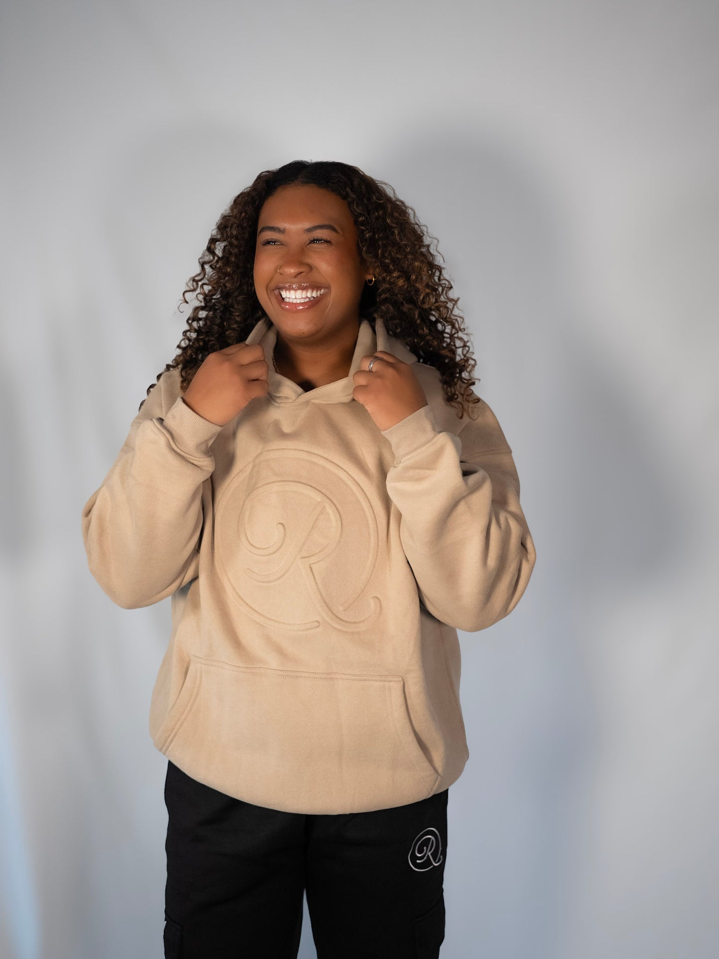 Icon Embossed Hoodie - Sand Dune