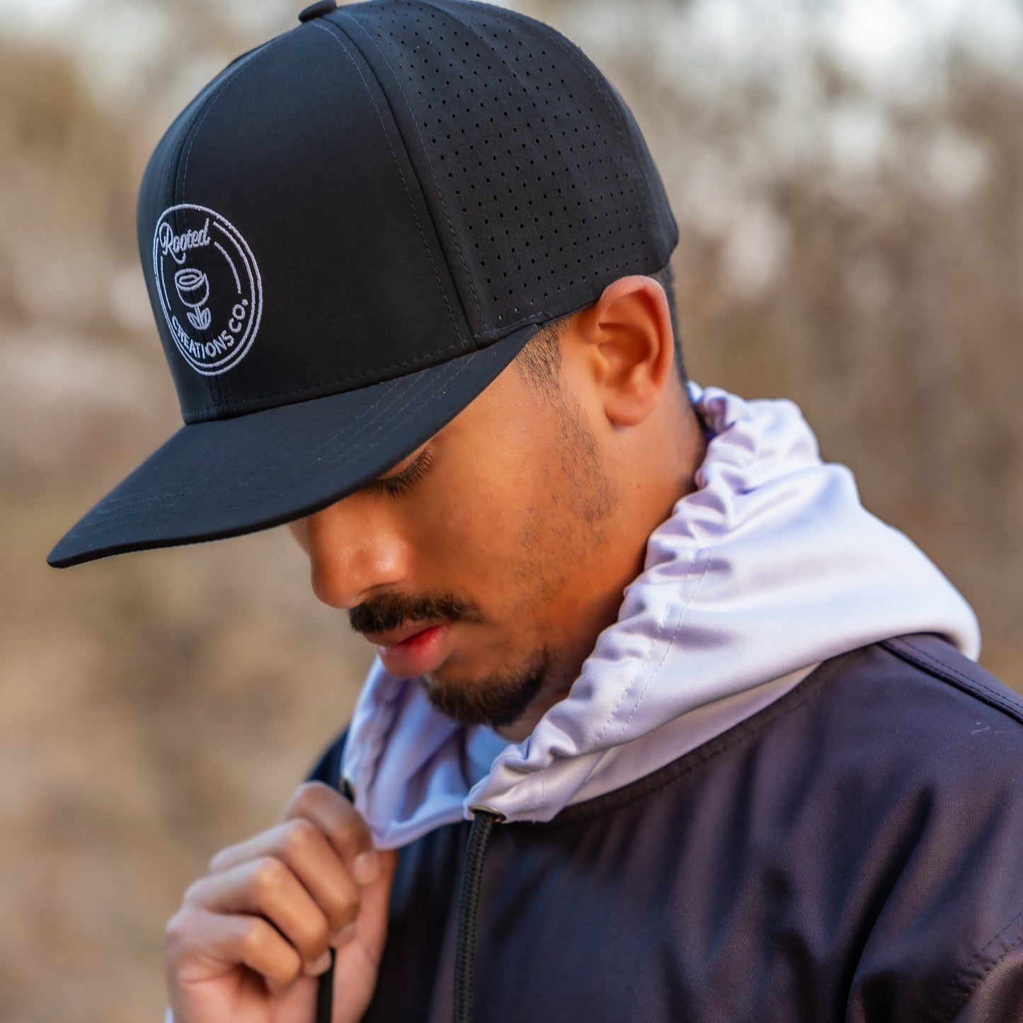 Perforated Snapback Hat