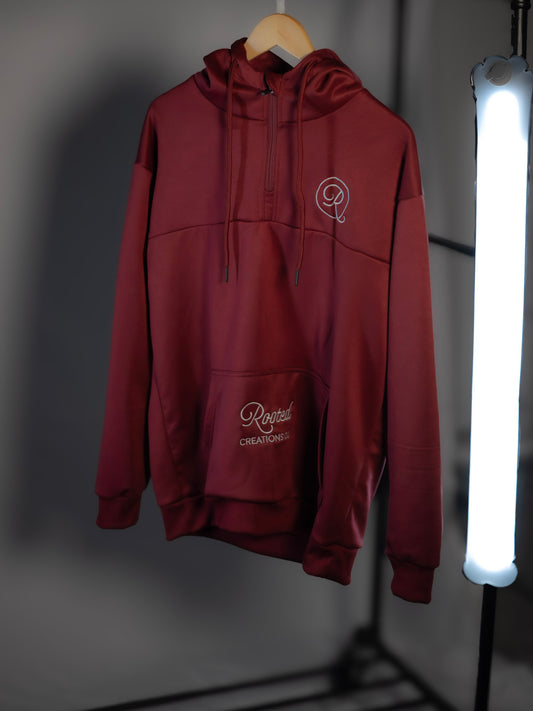 High Neck Quarter Zip - Maroon