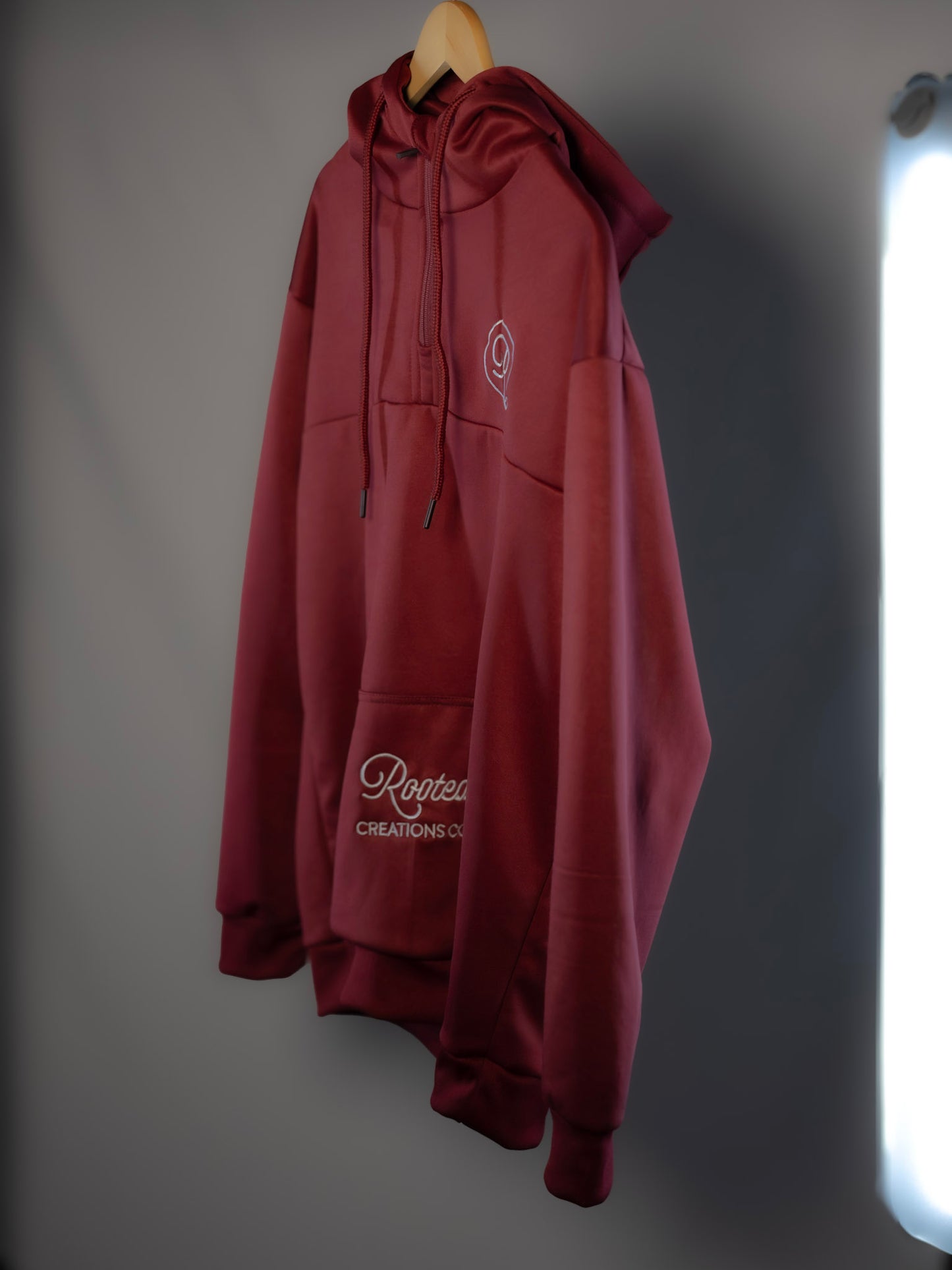 High Neck Quarter Zip - Maroon