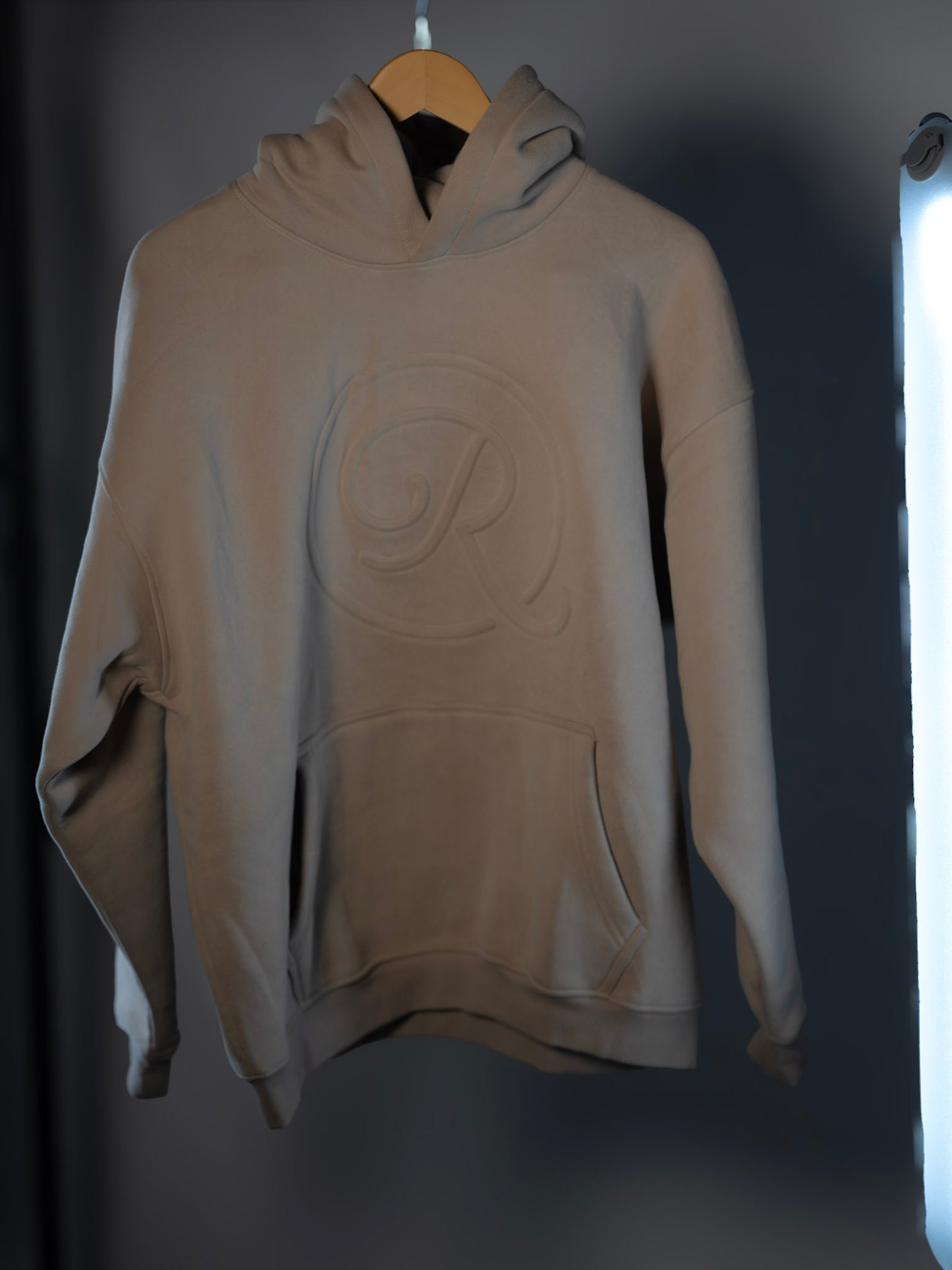 Icon Embossed Hoodie - Sand Dune