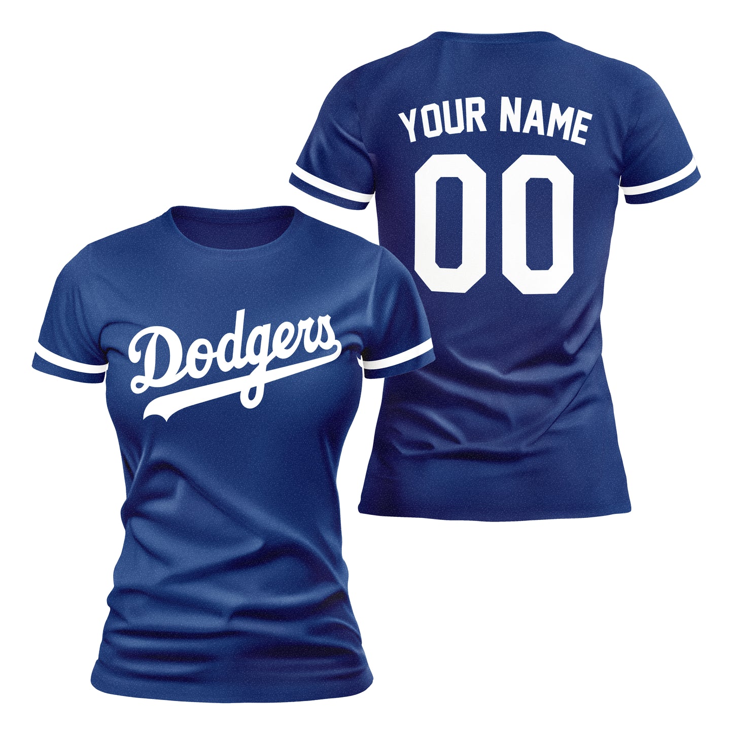 PVLL Dodgers Personalized Name & Number Womens Tee