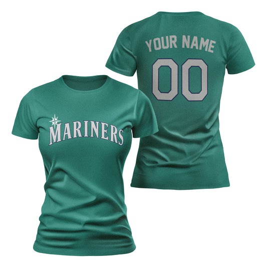 PVLL Mariners Personalized Name & Number Womens Tee