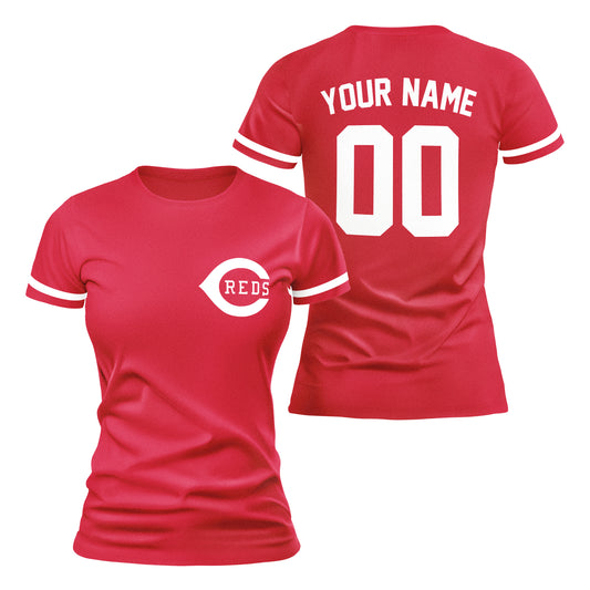 PVLL Reds Personalized Name & Number Womens Tee